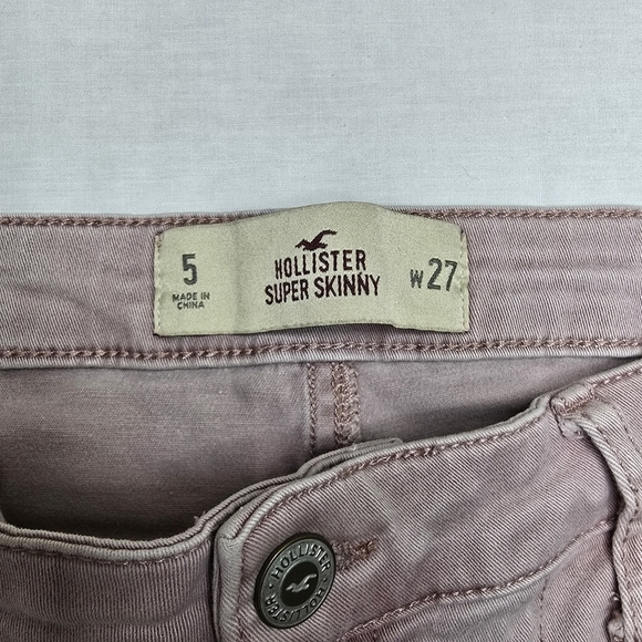 Hollister Super Skinny Midrise Destroyed Raw Hem Women's Jeans Size 5/27 - Picture 5 of 16